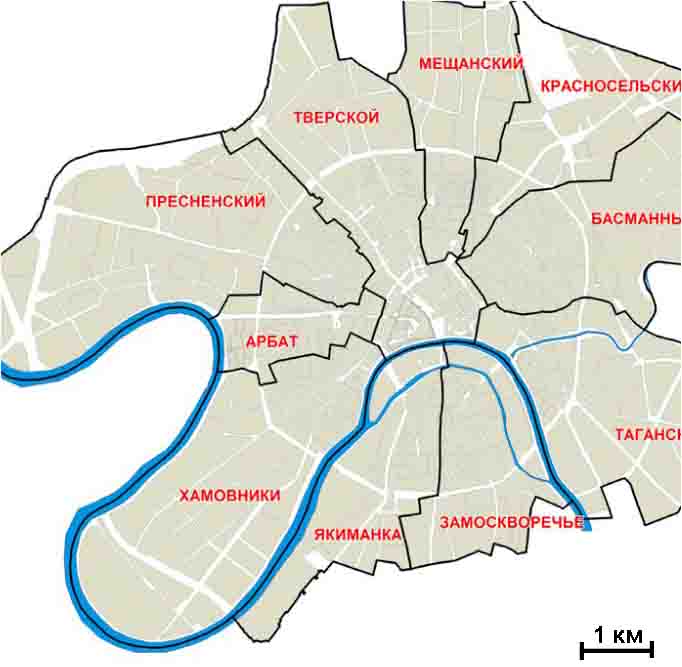Mappa di Mosca
