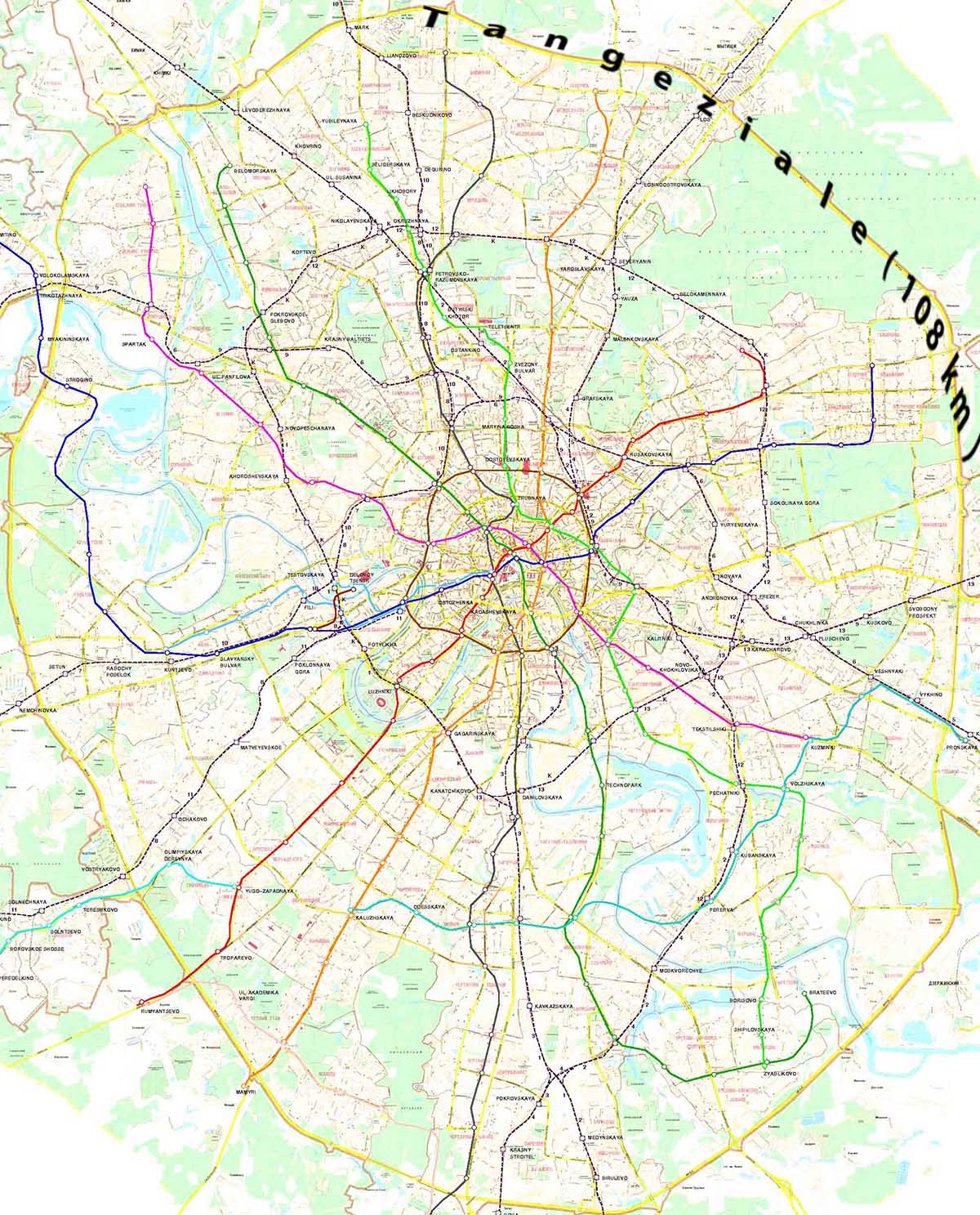 Mappa di Mosca